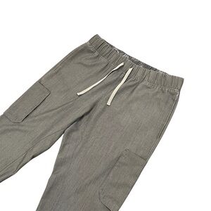 FIGS Men’s Malang Slim Cargo Pant Graphite Gray Large Drawstring Waist Scrubs